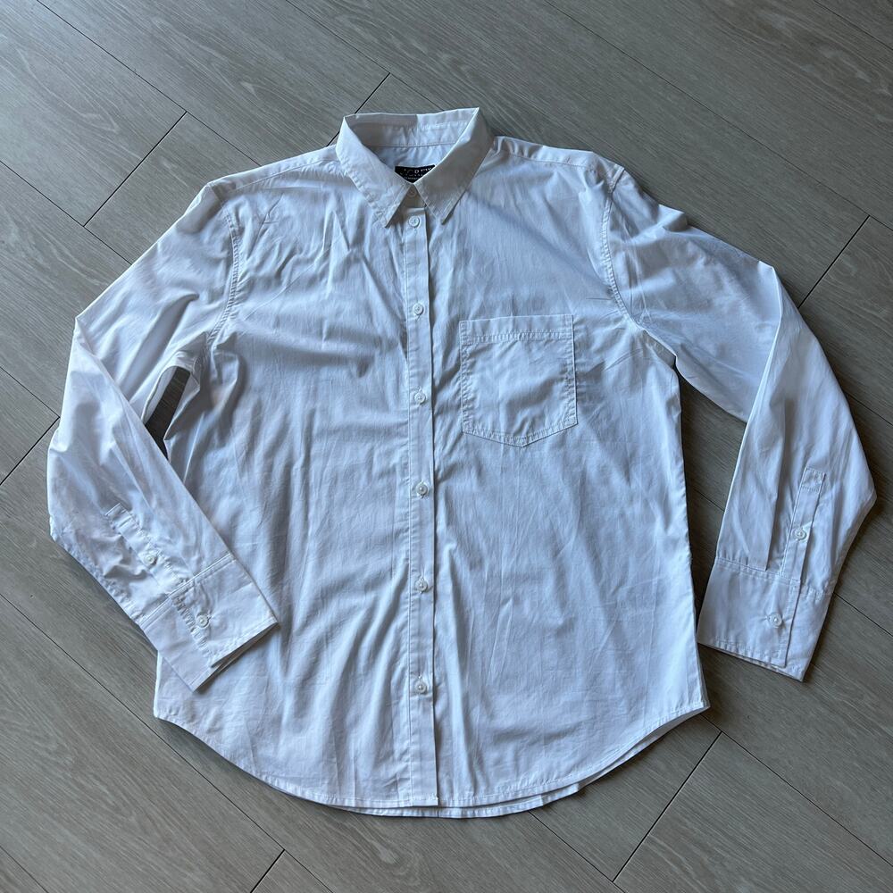 J Crew Garcon Classic Shirt In Cotton Poplin Shirt 8 White Tiny Flaw - Picture 2 of 12
